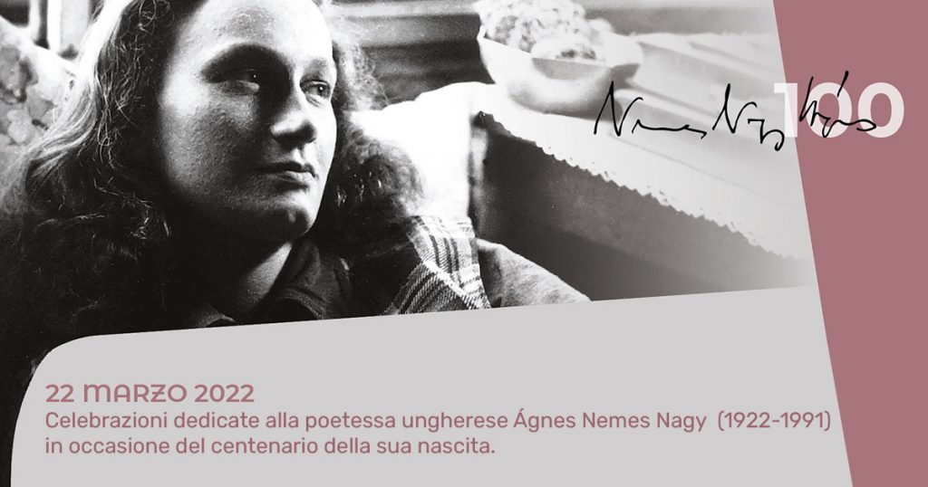 Banner celebrazioni dedicate ad Agnes Nemes Nagy.