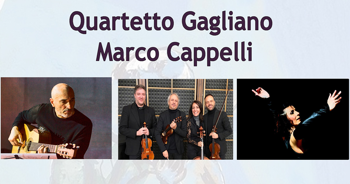Banner Quartetto Galiano e Marco Cappelli.